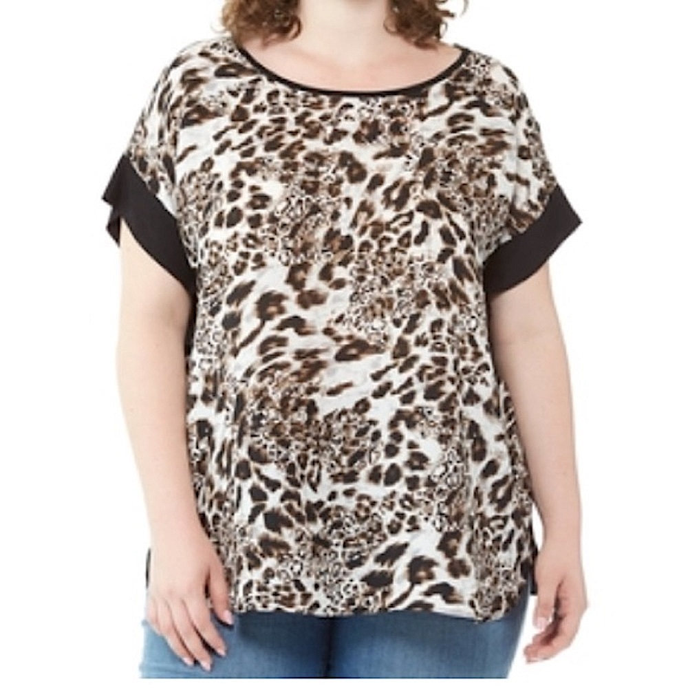 NEW Status by Chenault Women’s Cheetah Leopard Animal Print Top